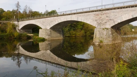 The marble bridge in Villmar Video stock 119120743