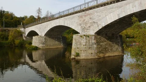 The marble bridge in Villmar Stock Footage 119120853