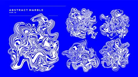 Marble brush splash abstract design template. Wave fluid ink graphic vector. Stock Illustration