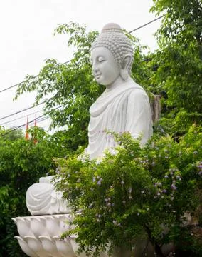 Marble buddha statue Stock Photos