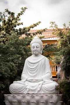 Marble buddha statue Stock Photos