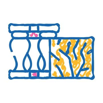 Marble building material icon doodle illustration Ilustración de archivo