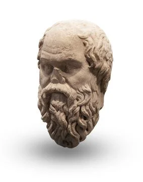 Marble bust of Socrates Stock Photos