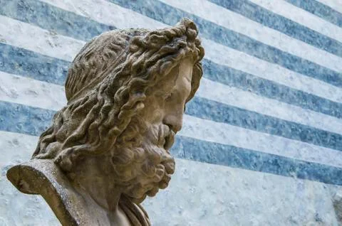 Marble bust of Zeus Stock Photos