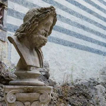 Marble bust of Zeus Stock Photos