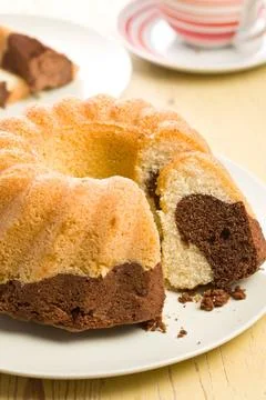 Marble cake marble cake on kitchen table Copyright: xZoonar.com/JirixHerax... Stock Photos