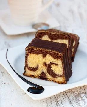 Marble cake Stock Photos