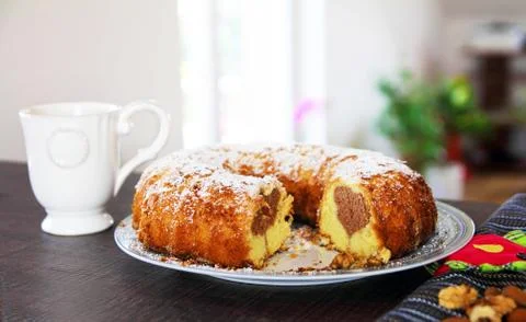 Marble cake Stock Photos