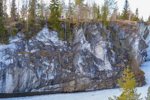 Marble Canyon in northern Russia Stock Photos