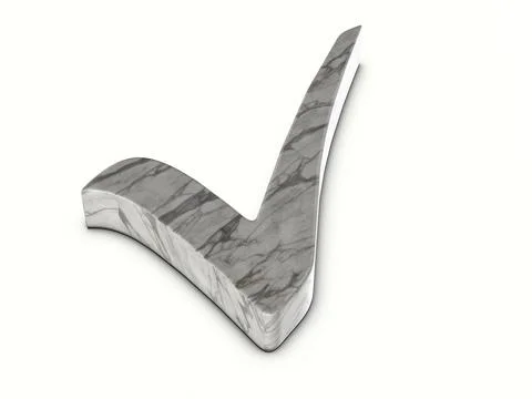 Marble check mark symbol Stock Illustration