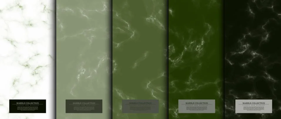 Marble collection abstract pattern texture matcha green background card templ Stock Illustration