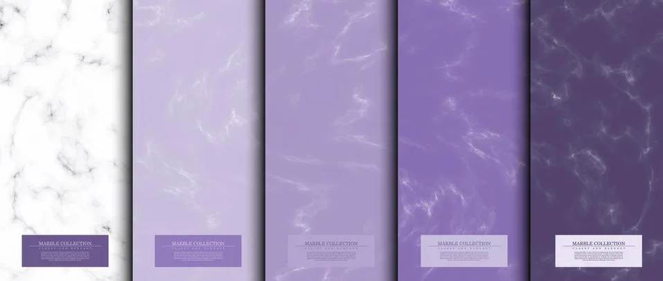 Marble collection abstract pattern texture taro purple background card templa Stock Illustration