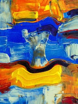 Marble Colorful Mixed Abstract Fluid Painting. Acrylic Vibrant Colors Paint Stock Illustration