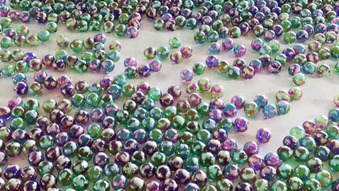 Marble colorfull balls rolling. loopable 库存影片 145097374
