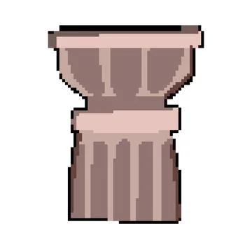 Marble column ancient pixel art vector illustration Illustrazione stock
