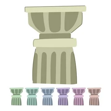 Marble column ancient vector cartoon graphic Ilustración de archivo
