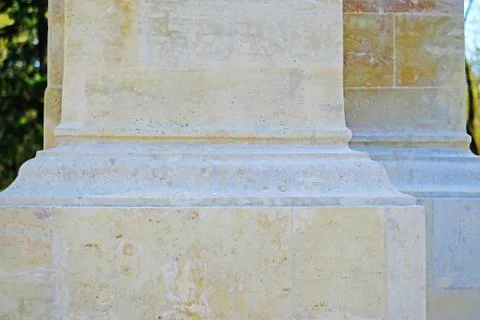 Marble column of the temple. 库存照片