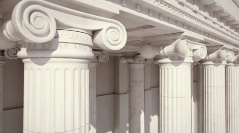 Marble Columns. Loopable Stock Footage 32679755