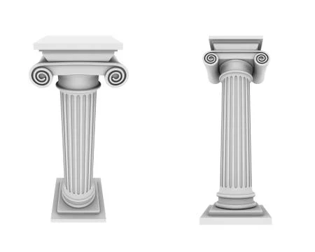 Marble columns two views Stock Illustration