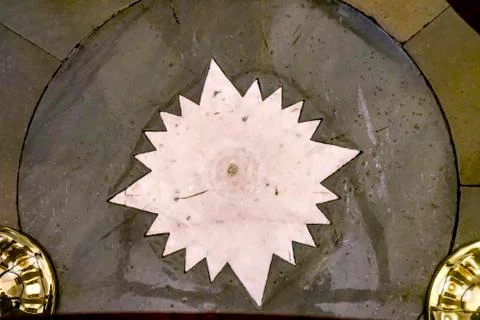 Marble Compass US Capitol Crypt Washington DC Stock Photos