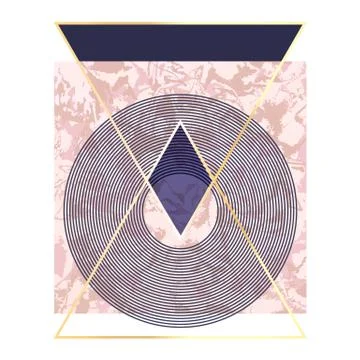 Marble composition. Geometric luxury print. Unique design. Vector illustratio Stock Illustration