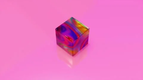 Marble cube 3d render Stock Illustration