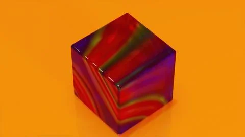 Marble cube 3d render Stock Illustration