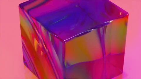 Marble cube 3d render Stock Illustration