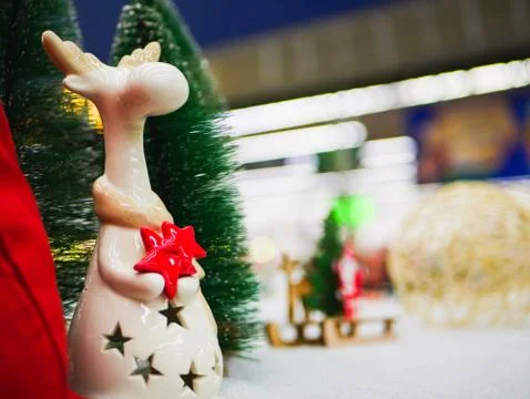 Marble deer toy for the tree Foto stock