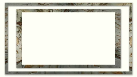 Marble designed frame in white background - graphics Stock Footage 132680766