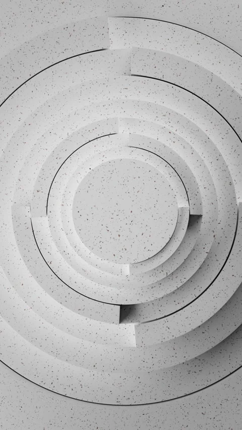 Marble Discs Spinning on Digital Background in Abstract Top Down View Stock Footage 319684910