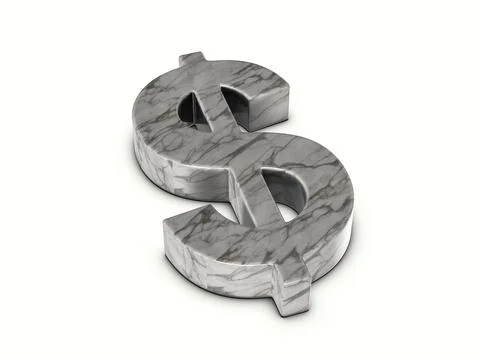 Marble dollar symbol Stock Illustration