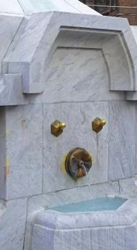 Marble drinking fountain Stock Photos
