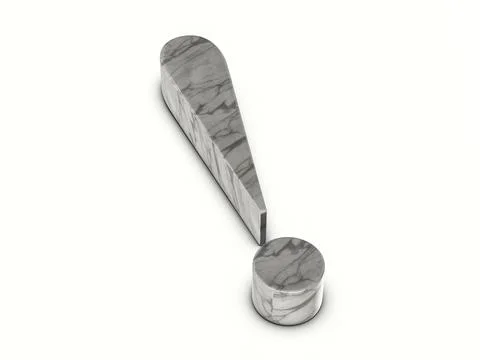 Marble exclamation mark symbol Stock Illustration