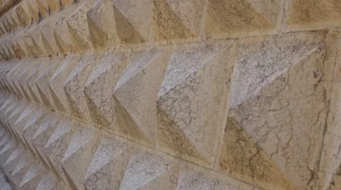 The marble facade of a renaissance palace Stock Footage 64898246