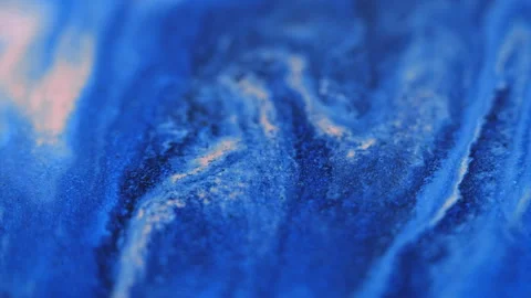 Marble fluid paint spill blue white blend stream Stock Footage 282669188