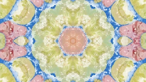 Marble Fractal painted movements, loop Stock Footage 136824190