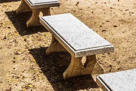 A marble garden bench Stock Photos
