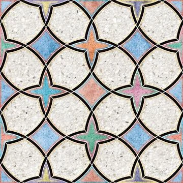 Marble geometric pattern floor and wall decor tile. Stock Photos