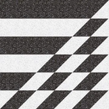 Marble Geometric shape triangle black and white mosaic decor tile. Stock Photos