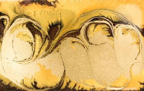 Marble Gold Mixed Ink Pattern. Stock Illustration