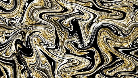 Marble gold texture seamless background. Abstract golden black and white luxu Stock Illustration