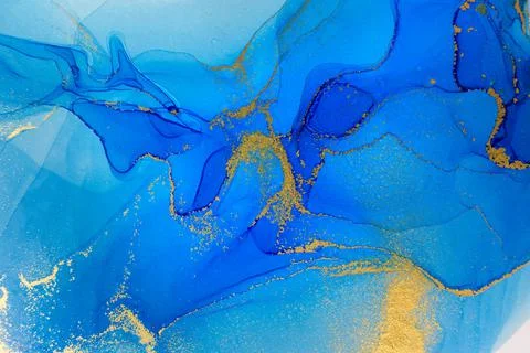 Marble Gradient Dark Blue Abstract Artwork Background. イラスト素材