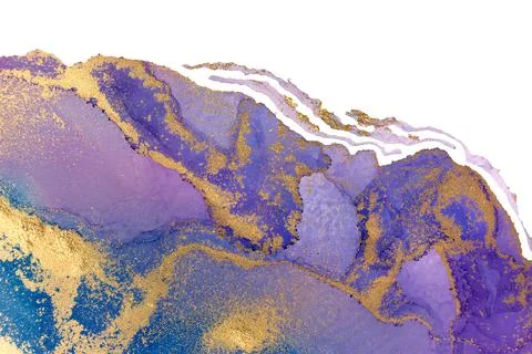 Marble Gradient Dark Blue and Violet Abstract Artwork Background. Stock Illustration