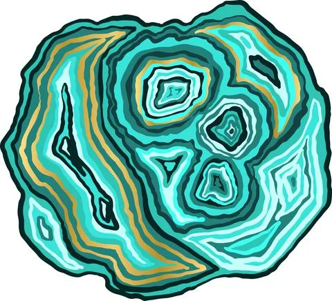 Marble green wave pattern. Agate slice imitation. Vector illustration. 스톡 일러스트
