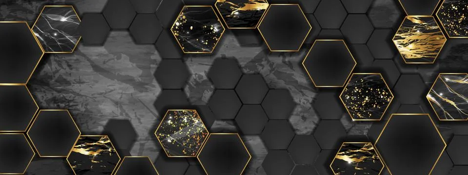 Marble hexagon pattern, vector texture design tile marble abstract background Stock Illustration