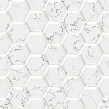 Marble hexagon seamless texture optimal use for background, floor, decorative Stock Illustration