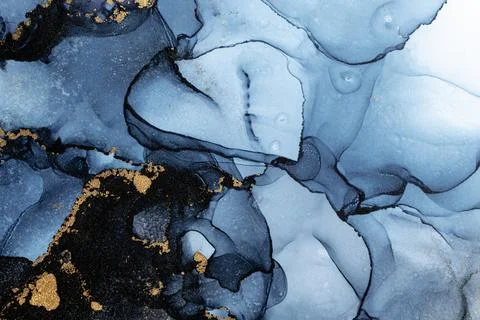Marble ink abstract art from exquisite original painting for abstract background Stock Illustration