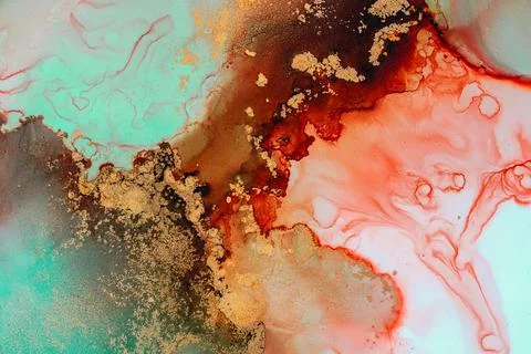 Marble ink abstract art from exquisite original painting for abstract background Stock Illustration