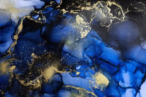 Marble ink abstract art from exquisite original painting for abstract background Stock Illustration